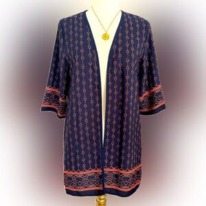 Perfect condition! Boutique-purchased open-front cardigan with pink detailing!